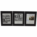 Arnold Palmer, Jack Nicklaus, & Gary Player Big Three Signed Matted Pages JSA ALOA