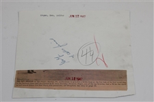 Ben Hogan Wire Photo Hits Birdie Putt 6/12/1947