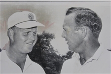 Arnold Palmer & Jack Nicklaus 8x10 Wire Photo Shaking Hands Before 1962 US Open Playoff