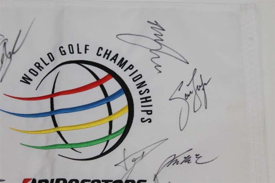 Multi-Signed 2011 World Golf Championship Embroidered Flag by 18 Players JSA ALOA