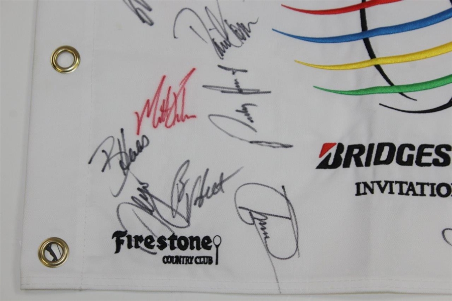 Multi-Signed 2011 World Golf Championship Embroidered Flag by 18 Players JSA ALOA
