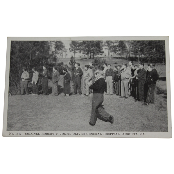 1940s Bobby Jones Colonel Robert T. Jones, Oliver General Hospital Augusta, Ga Postcard