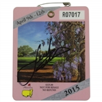 Jordan Spieth Signed 2015 Masters Series Badge #R07017 PSA #AG64574