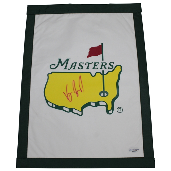 Vijay Singh Signed Undated Masters Garden Flag JSA ALOA
