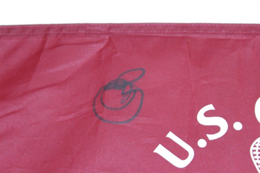 Rory McIlroy Signed 2013 US Open at Merion Red Screen Flag JSA ALOA