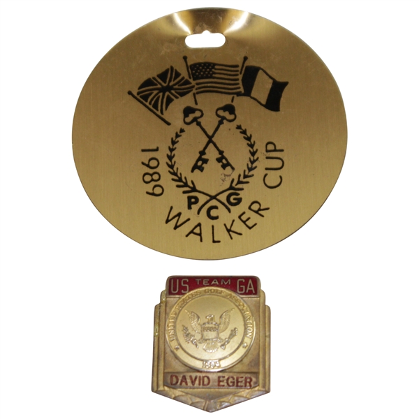 David Egers Walker Cup Team Member Badge & Bag Tag