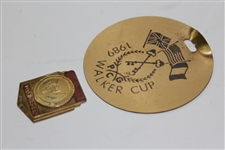 David Eger's Walker Cup Team Member Badge & Bag Tag