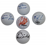 Group of Five Signed Golf Balls Including Kite, Weiskopf, & others JSA ALOA