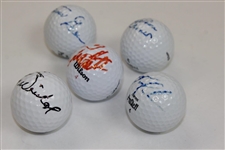 Group of Five Signed Golf Balls Including Kite, Weiskopf, & others JSA ALOA