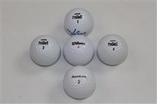 Group of Five Signed Golf Balls Including Kite, Weiskopf, & others JSA ALOA