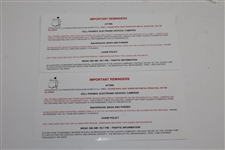 Three Masters Tickets 2011(x2) & 2014, Spec Guides (2014-2015) & Reminder Info