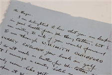 Personal Hand-Written Letter to Walter Hagen from His 1929 Caddy E. Hargraves