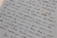 Personal Hand-Written Letter to Walter Hagen from His 1929 Caddy E. Hargraves