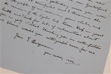 Personal Hand-Written Letter to Walter Hagen from His 1929 Caddy E. Hargraves