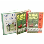 Three Golf Books: See It, Sink It, Golf Secrets of the Pros, & Golf Secrets of the Pros Softcover