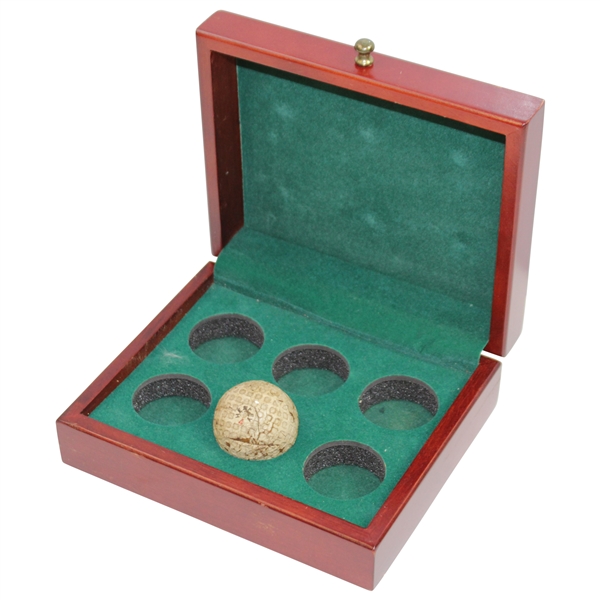 Henley Mesh Pattern Golf Ball in Box - Strike Marks on Ball, Loose Bracket on Box