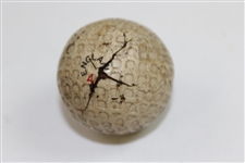 Henley Mesh Pattern Golf Ball in Box - Strike Marks on Ball, Loose Bracket on Box