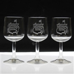 Three Augusta National Golf Club Members Wine Glasses