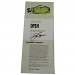 Jack Nicklaus Signed 1962 US Open at Oakmont CC Spectator Guide JSA #HH13855
