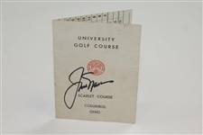 Jack Nicklaus Signed OSU Scarlet Course Scorecard with Course Map & O Letter JSA FULL #BB56249