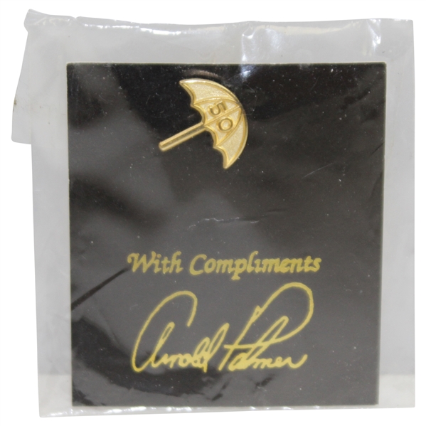 Arnold Palmer Gold 50 Lapel Pin in Original Package