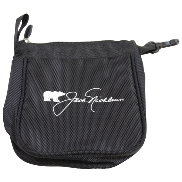 Jack Nicklaus Golden Bear Co. Black with White Script Valuables Pouch - New