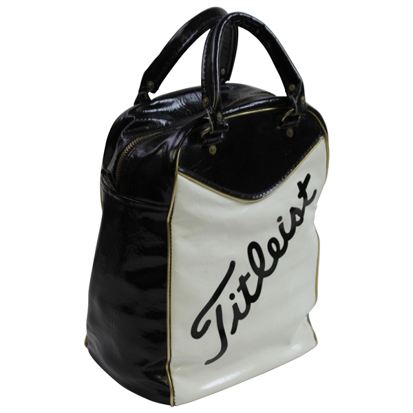 Classic Titleist Black with White Shag Bag