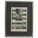 1900 Harpers Weekly Photo Collage Page of Vardon, Taylor, & others - Framed