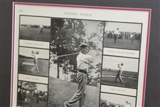 1900 Harper's Weekly Photo Collage Page of Vardon, Taylor, & others - Framed