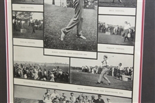 1900 Harper's Weekly Photo Collage Page of Vardon, Taylor, & others - Framed