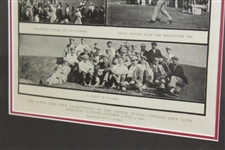1900 Harper's Weekly Photo Collage Page of Vardon, Taylor, & others - Framed
