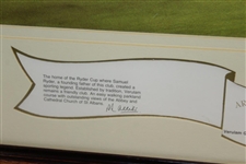 Ltd Ed Around & About with Alliss 7th hole at Verulam GC - Sam Ryder Home Club Signed by Artist Peter Alliss 