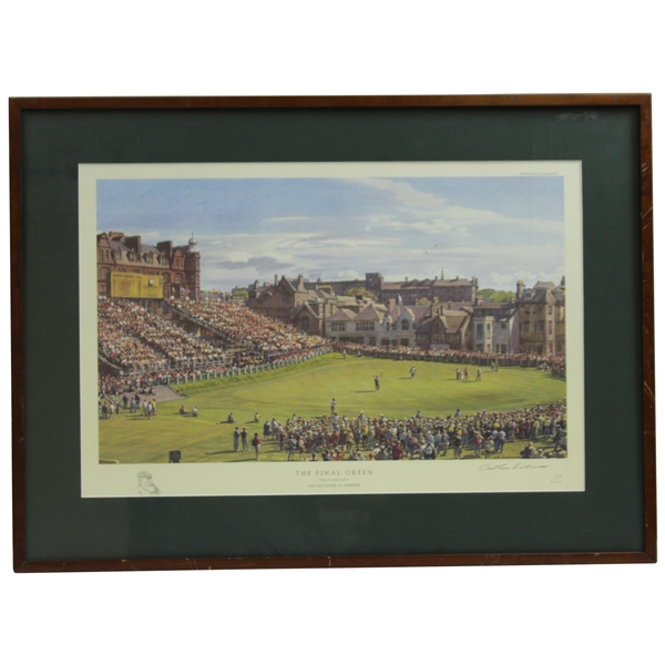 Ltd Ed St Andrews The Final Green Print Signed by Artist Arthur Weaver 87/400 - Framed