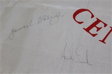 Tiger Woods & others Signed 1995 USGA Centennial House Flag - One of a Kind JSA ALOA