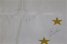 Tiger Woods & others Signed 1995 USGA Centennial House Flag - One of a Kind JSA ALOA