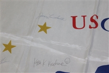 Tiger Woods & others Signed 1995 USGA Centennial House Flag - One of a Kind JSA ALOA