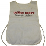 Arnold Palmer, Sam Saunders, Dave & Ron Stockton Signed Office Depot Father/Son Caddie Bib JSA ALOA