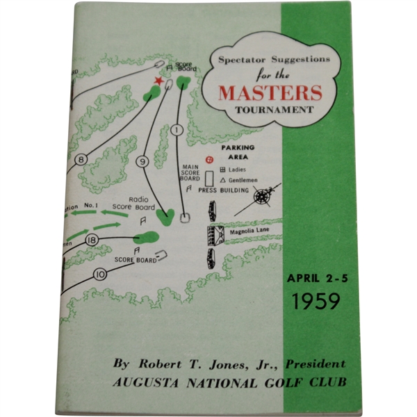 1959 Masters Tournament Spectator Guide - Art Wall Winner