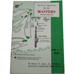 1961 Masters Tournament Spectator Guide - Gary Player Winner