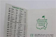 1961 Masters Tournament Spectator Guide - Gary Player Winner