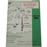 1964 Masters Tournament Spectator Guide - Arnold Palmer Winner