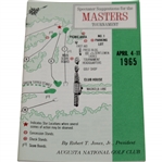 1965 Masters Tournament Spectator Guide - Jack Nicklaus Winner