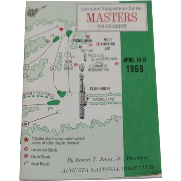 1969 Masters Tournament Spectator Guide - George Archer Winner