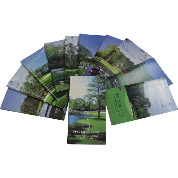 Eleven (11) Masters Tournament Spectator Guides - 1999-2008 & 2011