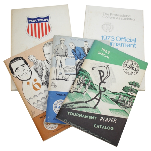 1962, 1965, 1966, 1973 & 1976 Tournament Player Catalogues