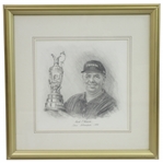 Mark OMeara OPEN Champion of 1998 Original Drawing by Artist Bill Waugh 