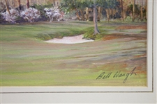 Pinehurst Fourth Green Painting Print with Donald Ross Remarque by Artist Bill Waugh - Framed 