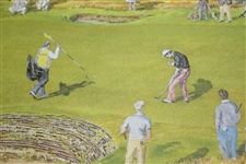 Gary Player Signed 'Player Conquers Muirfield' Ltd Ed Artists Remarque by Artist Bill Waugh JSA ALOA