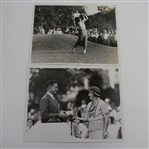 Two Original Glenna Collette Vare Photos - Follow Through & USGA President Presents Prize