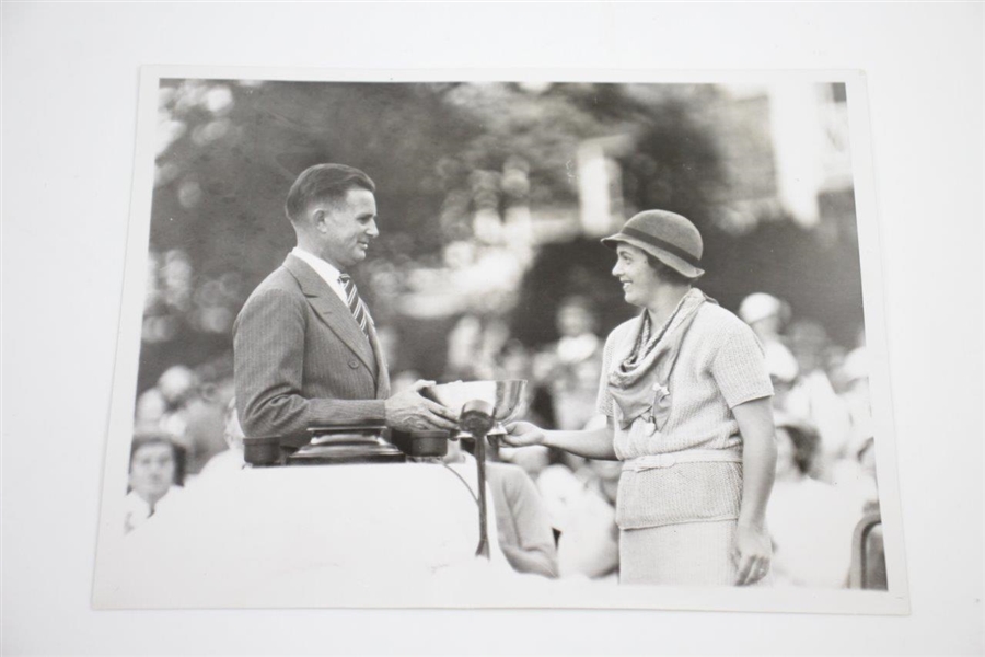 Two Original Glenna Collette Vare Photos - Follow Through & USGA President Presents Prize